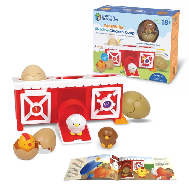 Recursos para aprender a jugar en Peeksville Hide & Cheep Chicken Coop