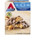 thumbnail image 1 of Atkins Caramel Chocolate Nut Roll Snack Bar, Protein Snack, High in Fiber, 2g Sugar, 16 Count, 1 of 5