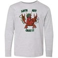 thumbnail image 3 of Inktastic Mardi Gras Let's Get Cray Crayfish with Beads Long Sleeve Youth T-Shirt, 3 of 5