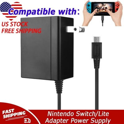 Switch Fast Charger Compatible with Nintendo Switch/Lite Ac Adapter Power Supply Type-C Cord