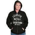 thumbnail image 3 of Can Fix Everything Mechanic Humor Unisex Fleece Graphic Zip Up Hoodie Brisco Brands 2X, 3 of 5