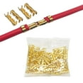 thumbnail image 2 of Brass Faucet Electrical Wiring Connector Terminal Secure Durable Metal Splice Crimp Connector For Wire Connections 100PCS, 2 of 4