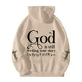 thumbnail image 5 of God Is Still Writing Your Story Hoodies for Women Long Sleeve Christian Hooded Sweatshirt with Pockets Pullover Tops, 5 of 6