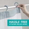 thumbnail image 3 of Zenna Home Smart Curtain Hendrix View Fabric Shower Curtain with Attached Roller Glide Hooks, 3 of 5