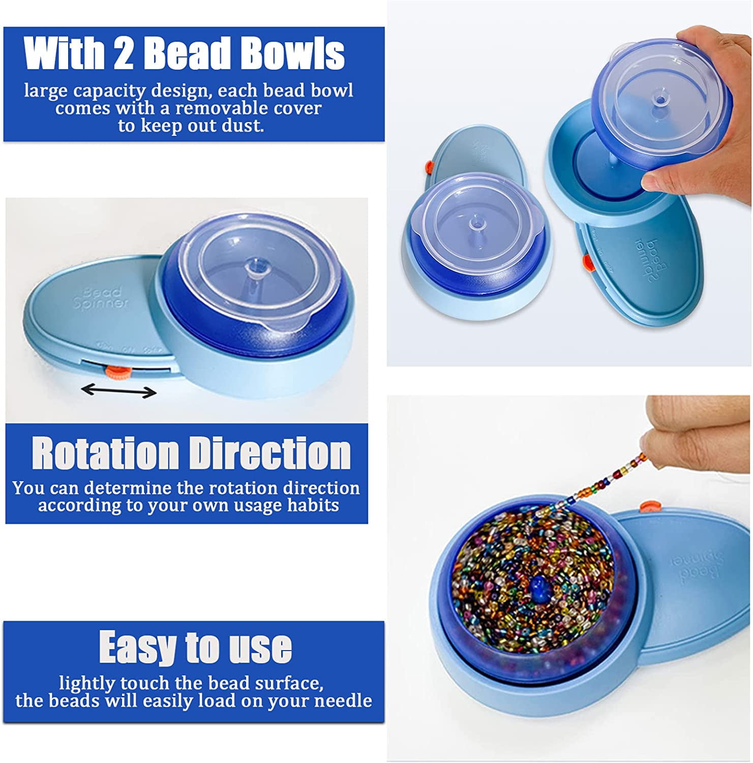 Electric Bead Spinner for Jewelry Making, DIY Seed Beads;ECVV,SA –