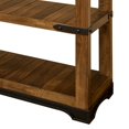 thumbnail image 4 of Umey 71 Inch Rustic Bookcase, 4 Shelves, Black Iron Base, Brown Mango Wood, 4 of 4