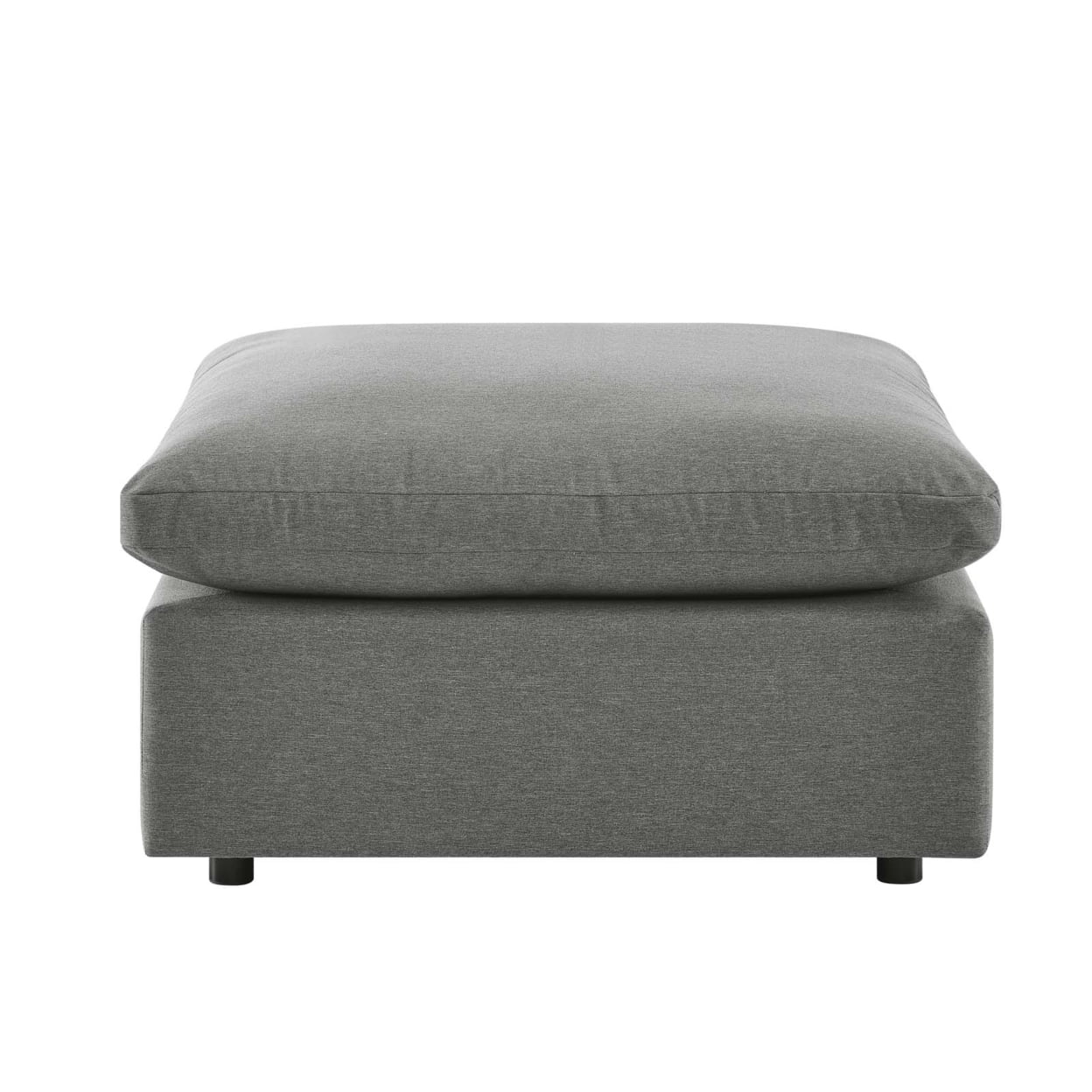 Commix Overstuffed Outdoor Patio Ottoman Charcoal
