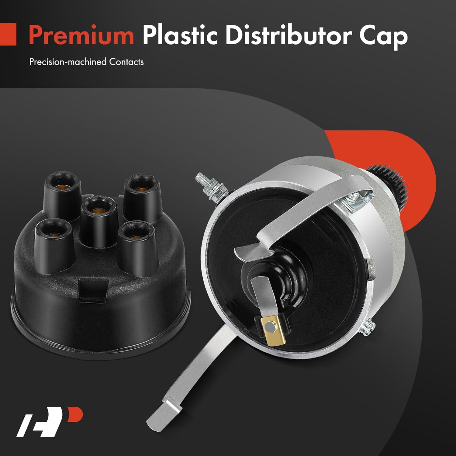 A-Premium Ignition Distributor with Cap and Rotor Compatible with Farmall, International Tractor & International Combine - Super H, Cub, 105, 300, 504, 340, 400, 450, 350, Super M, M, H, T6, T340