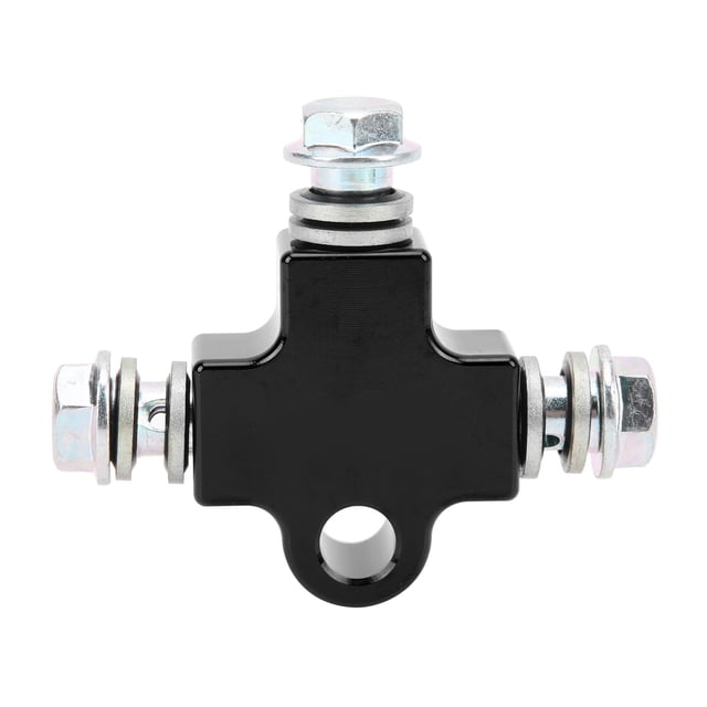Acoplamiento de conector en T Manguera de tubo de 3 vías Universal de acero para modificación de motocicleta ATVNegro