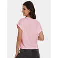 thumbnail image 2 of Women's Crew Neck Short Sleeve T Shirt Summer Casual Loose Workout Top, 2 of 6