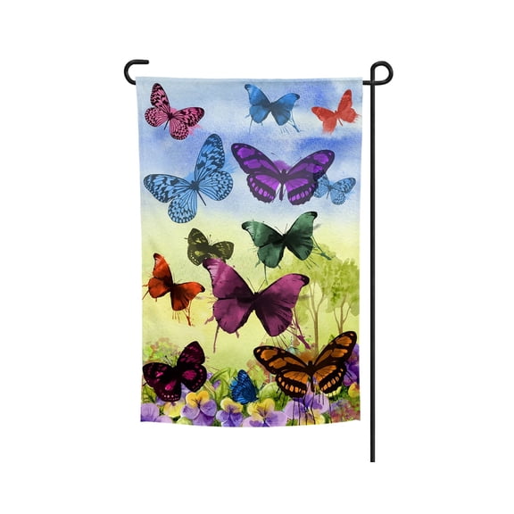 Butterflies Garden Flag