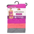 thumbnail image 4 of Pantaleta Fruit Of The Loom para Dama, Cotton Stretch Multicolor 3 Piezas Talla L/7, 4 of 4