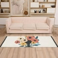 thumbnail image 2 of Yayeee Runner Rug for Bedroom 2'x6' Machine Washable Hallway Non Slip Mat, Black Flowers, 2 of 8