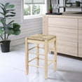 thumbnail image 2 of Boraam Wood Square Rush Backless Counter Stool in Blonde Oak Finish, 2 of 5