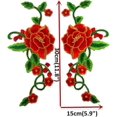 thumbnail image 2 of Parches de Bordado KAIYANG Flores para Prendas Accesorios de Costura Bricolaje Rojo Rosa 30 cm x 14 cm, 2 of 5