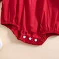thumbnail image 6 of EnJoCho My First Valentines Baby Girl Outfit Heart Smoc𝗄ed Bubble 𝖱omper Bodysuit Cute Spring Clothes Jumpsuit Knitwear Kids Clothing Toddler Holiday Special Ocasion Gift Set 𝖱omper Suit Playsuit, 6 of 7