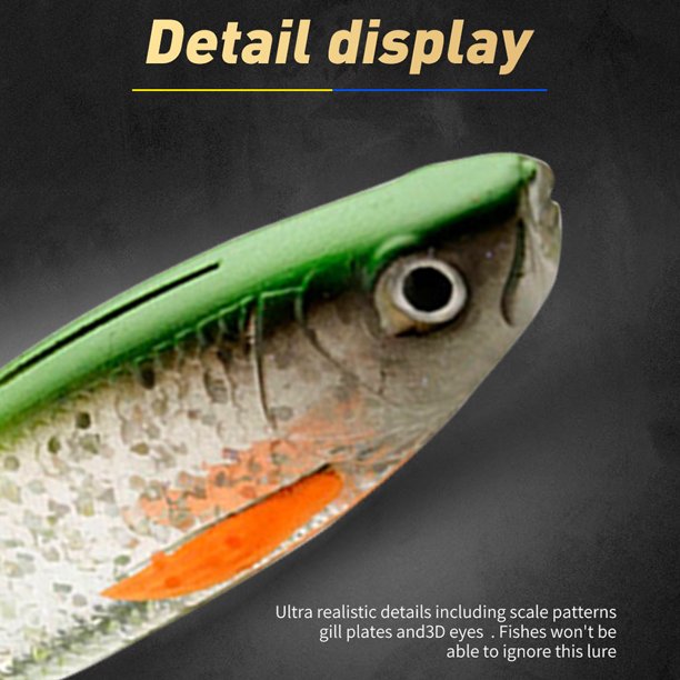 Cebo de pescado suave para pesca, cebo Artificial con cola en T, Wobblers Minnow, señuelo (estilo E), 3 uds. JShteea Para Estrenar