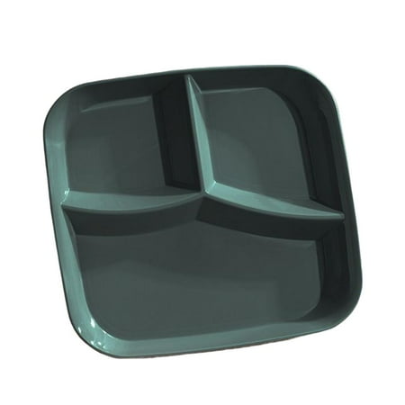 

3-Grids Divided Lunch Plate Reusable Serving Trays Square Tray for School Camping Picnic Meals