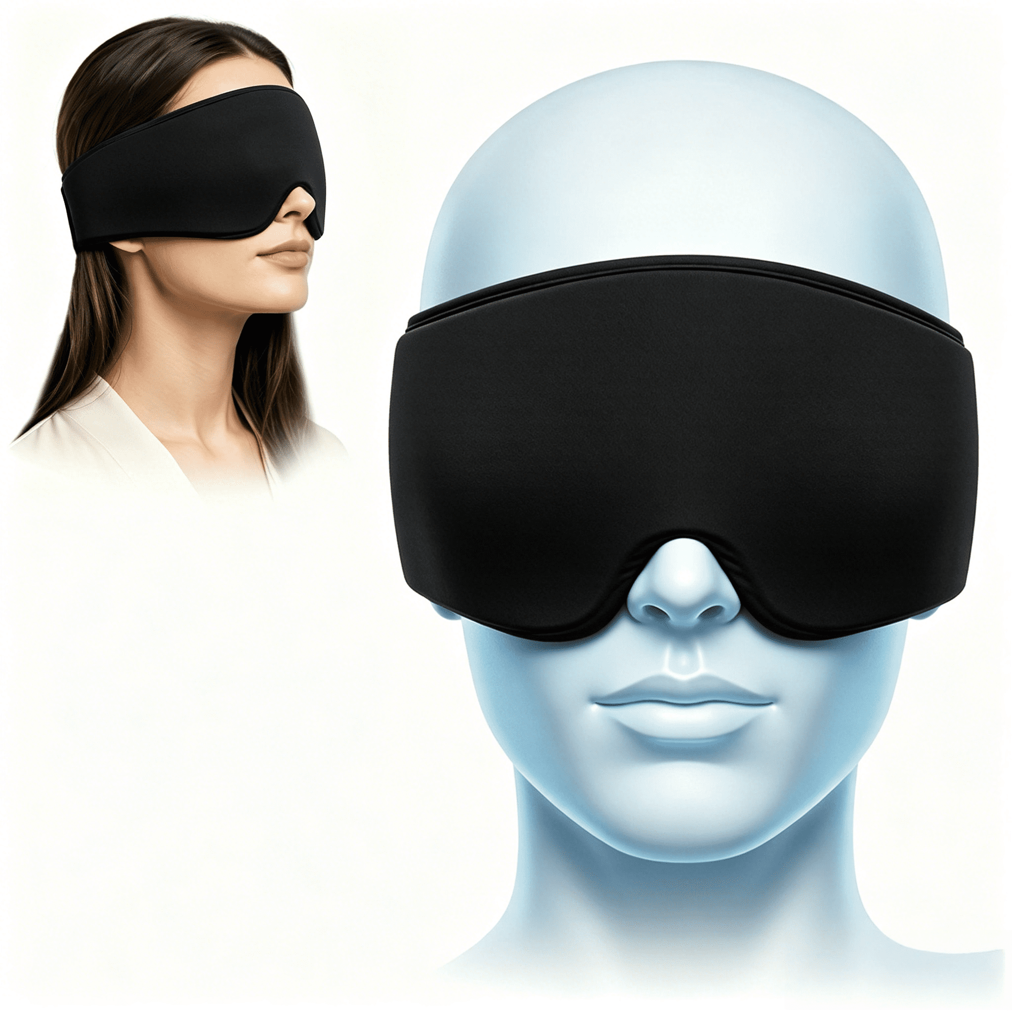 FACEMOON Cooling Sleep Mask Weighted Comfort for Puffy Eyes Dark Circles Relief Travel Relaxation