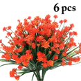 thumbnail image 4 of Coofit Artificial Flower Plastic Lifelike 6PCS Decorative Faux Shrub Plant Fake Flower, 4 of 4