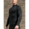 thumbnail image 3 of Biekopu Men’s Long Sleeve Workout Tops Mock Neck Slim Fit Compression Shirts Outdoor Athletic Tops, 3 of 7