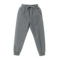 thumbnail image 4 of Tisuna Sweatpants For Little Boys Solid Color Elastic Waist Slim Leg Pants Casual Breathable Spring Autumn Kids Trousers Grey Size 7-8 Years, 4 of 9