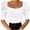 White-31, variant on Mittory Women Puff Half Sleeve Square Neck Crop Top Summer Slim Fit Blouses T Shirt Casual Ribbed Shirt Basic Knit Tees