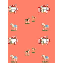 Barbie's Stable Removable Vinyl Wallpaper, Watermelon