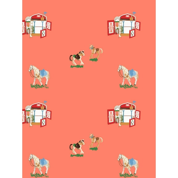 Barbie's Stable Removable Vinyl Wallpaper, Watermelon