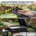 thumbnail image 6 of 36" 4-Burner Propane Gas Flat Top Grill, 60,000 BTU Outdoor Griddle with Foldable Shelves & Wheels, Portable BBQ Griddle for Camping & Outdoor Cooking, 6 of 8