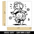 thumbnail image 2 of Luau Hawaiian Hula Pig with Lei Self-Inking Rubber Stamp Ink Stamper - Black Ink - Small 1 Inch, 2 of 7