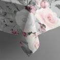 thumbnail image 5 of Pioneer Flower Floral Print Pattern Square Tablecloth,Waterproof Square Table Cover,Wipeable Spillproof Washable Table Cover for Home Kitchen Party Decor 42"X42"(107x107cm), 5 of 6