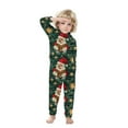 thumbnail image 3 of Odeerbi Christmas Onesie Pajamas for Family Holiday Sleep Jumpsuit Long Sleeve Family Christmas Pajamas Matching Sets Kids Fashion Printed Hooded Jumpsuit Sleepwear PJs Set Green, 3 of 5