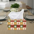 thumbnail image 3 of ZUXONGSY Christmas Tissue Box Covers Stripes PU Leather Rectangular Tissue Box with Buckle Modern PU Leather Tissue Box Holder Easy to Clean Tissue Box for Christmas Decor, 3 of 7