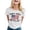 White, variant on Patriotic T-Shirts for Women's 250th Anniversary 4th of July Graphic Casual T Shirt Printed With The For The 250th Anniversary Of The Founding Of The States (July 4th) Top Light Blue S