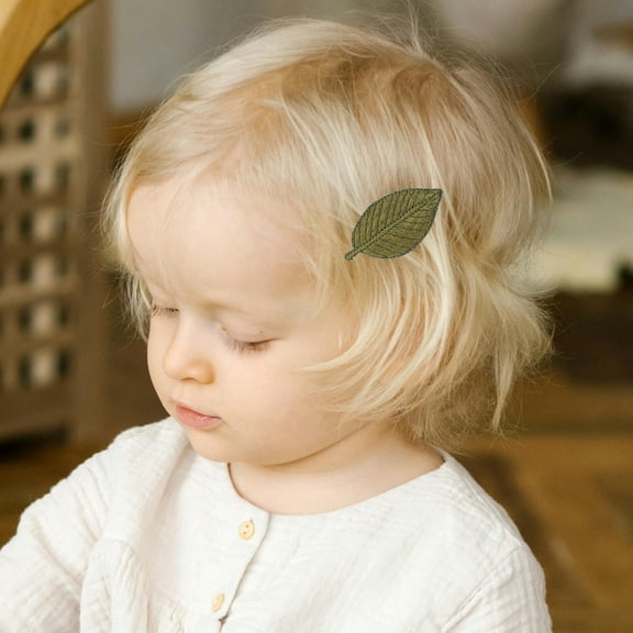 LITINKIMI 3-Pack Handmade Embroidered Leaf Hair Clips Metal Barrettes for Women Stylish Accessories