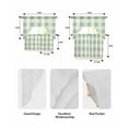 thumbnail image 6 of Sage Green Plaid Kitchen Curtains Swag Valance and Tier Curtains Set 24 Inch Length, Spring Farmhouse Buffalo Checkered Rod Pocket Drape Panels Pair Swag Curtains for Bathroom/Cafe/Window, 6 of 6