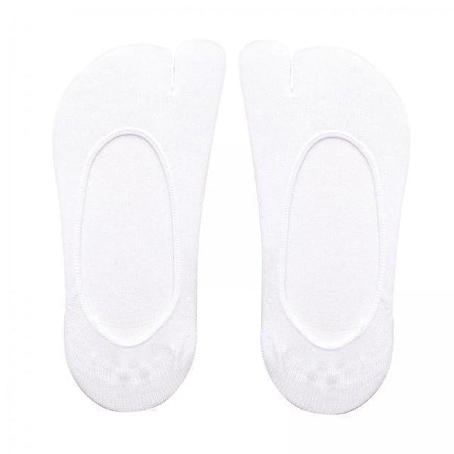 2 Pares De Calcetines Invisibles Con Dos Dedos Para Mujer, Para Mocasines, Zapatillas Blancas