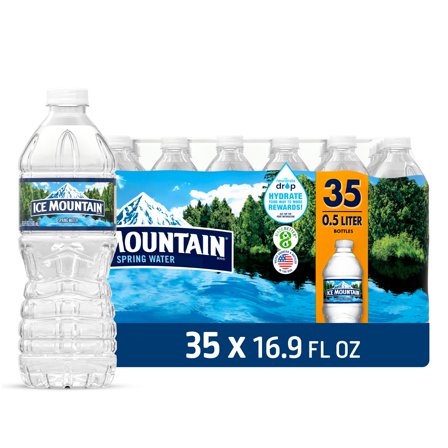 Ice Mountain Spring Water, 16.9 Fl Oz, 35-Pack Plastic Bottles
