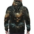 thumbnail image 7 of Honeii Vintage Ornate Skull Pattern Mens Hoodies Men's Loose Sleeve Sweatshirt,Pullover Hooded Sweatshirt for Men,Essentials Hoodie-Small, 7 of 7