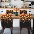 thumbnail image 3 of Fall Maple Chair Covers Set of 1 Leaf Thanksgiving Leaves Farmhouse Black Background Chair Back Covers Stretch Removable Washable Slipcovers Protector for Dining Room Kitchen Party Decor, 3 of 5