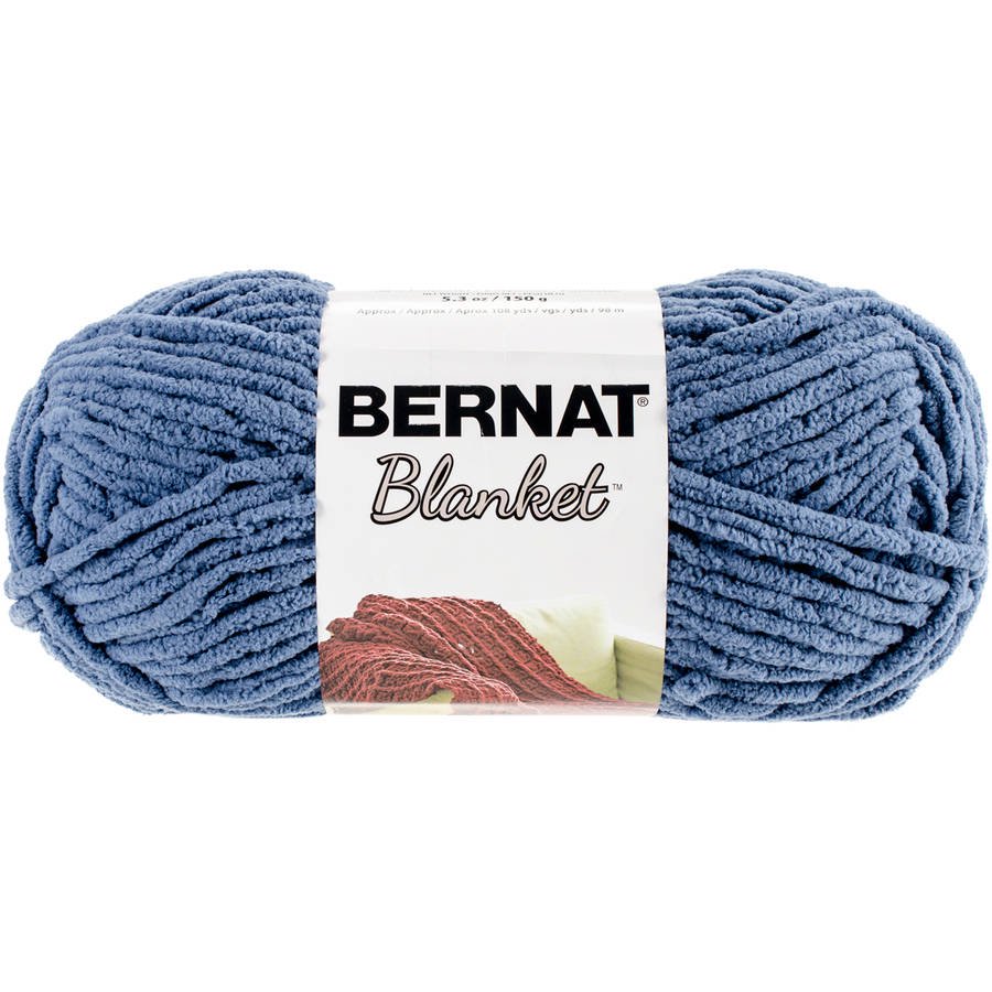 Bernat Polyester Blanket Yarn (150 g/5.3 oz), Country Blue Walmart