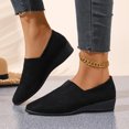 thumbnail image 2 of YOUYEDIAN Loafers for Women Spring Fall Pointed Toe Versatile Slip On Wedge Heel Shoes Fashion Comfortable Casual Shoes, 2 of 5