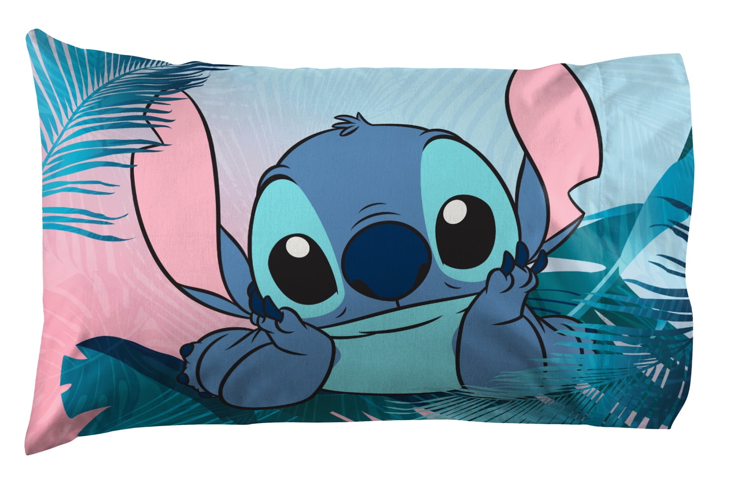 Disney Lilo & Stitch Tropical Flowers Full Bedding Set, 100% Microfiber, Pink