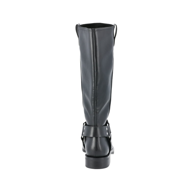 靴 uneven dyeing harness long boots uneven dyeing harness long boots