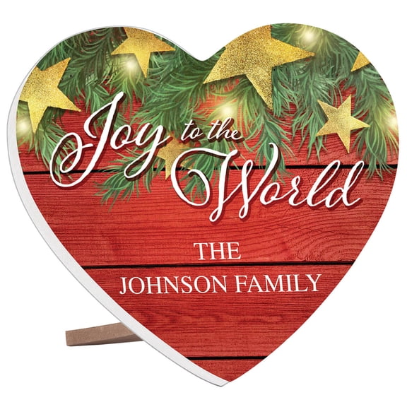 Christmas-Themed Heart Table Sitter