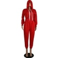 thumbnail image 3 of Innerwin Survêtements à Fermeture Éclair Ensemble de Jogging pour Femmes Course Taille Élastique Décontracté Deux Pièces 1*...*Rouge m, 3 of 6