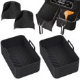 thumbnail image 2 of 2 Pcs Doublure en Silicone pour Friteuse à Air Chaud avec Mitaines en Silicone Plateau de Cuisson Réutilisable avec Poignée Pot en Silicone Antiadhésif Accessoires pour Friteuse à Air pour 8QT, 2 of 10