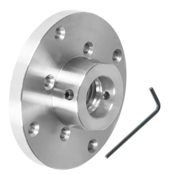 Steel Wood Lathe Panel 4 ", 1" X 8tpi Thread With Locking Set Screw