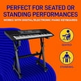 thumbnail image 5 of PYLE Support de Clavier - Support de Piano Universel Robuste Style Z, Hauteur et Largeur Réglables, Support de Piano Numérique Portable, avec Roues Verrouillables, Conception Pliable - Performances Assises et Debout, 5 of 5